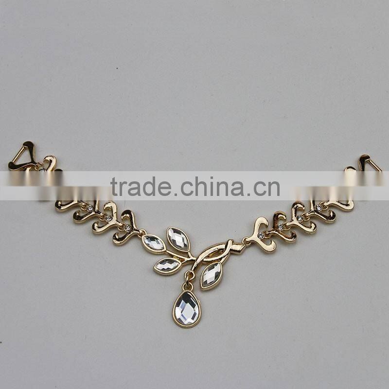 New Hot Sale Candy Color Alloy Garment Accessory glass Chain