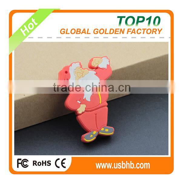 2016 new pvc chrismas santa claus 8tb cheap pendrive