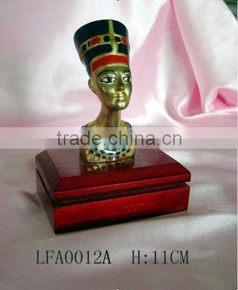 Metal Egyption scuplture, Gold-Plated Metal Egyptian Statues For sale