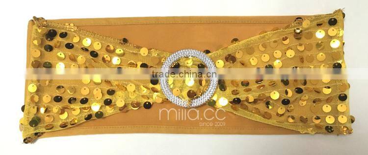 Sequin spandex chair bands