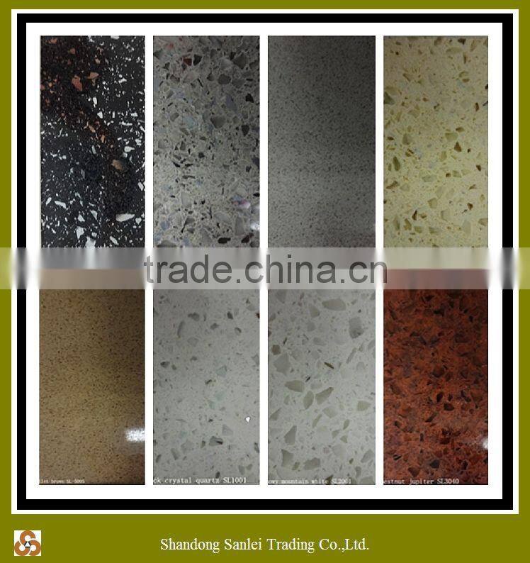 hot sale artificial quartz stone slab for kitchen counter-top