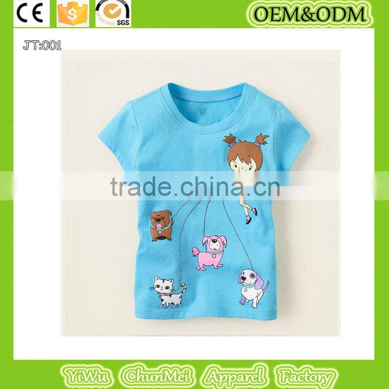 100% cotton t-shirt Animal t-shirt kids t-shirt dog t-shirt child t-shirt cat t-shirt girl t-shirt
