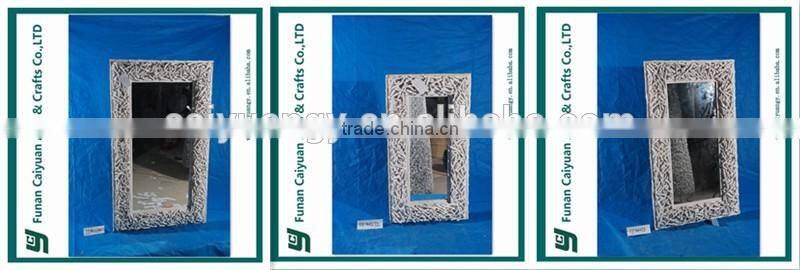 Wooden high wicker framed home decoration handmade mirror design