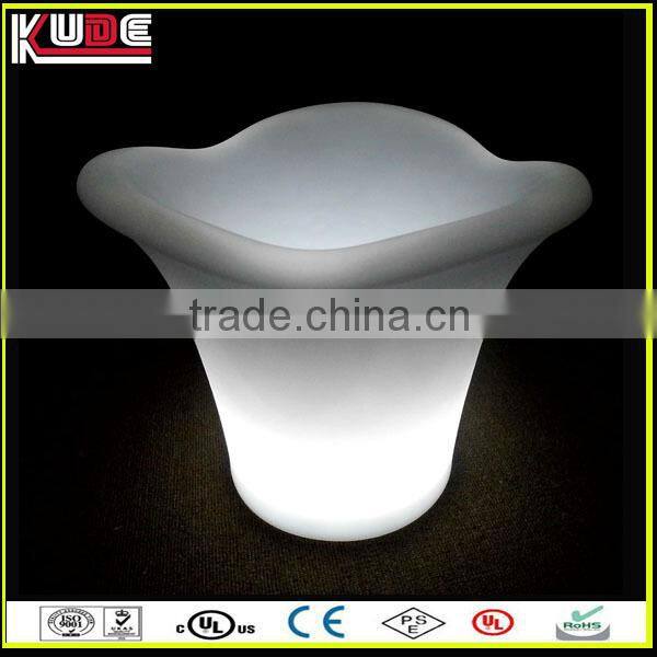 rechargeable plastic LED large ice bucket for hotel event