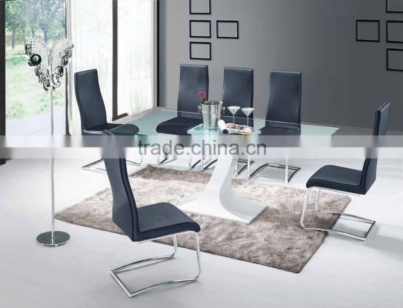 DT-4031 MDF and glass dining table
