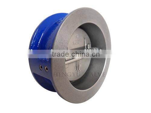Cast iron double plate flap check valve