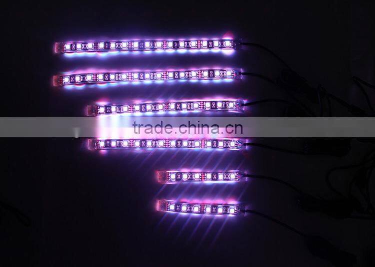 6pcs rgb motorcycle led strip light kit neon glow strip with Remote Controller
