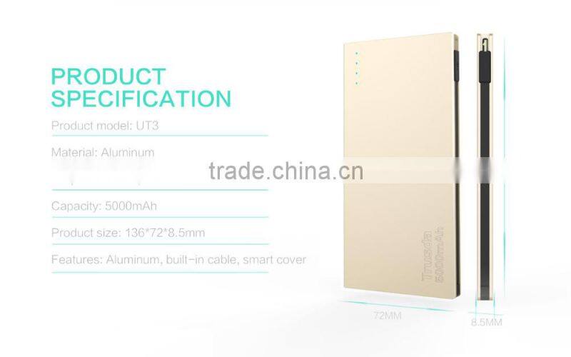 ultra thin polymer 5000mAh smart li-polymer power bank