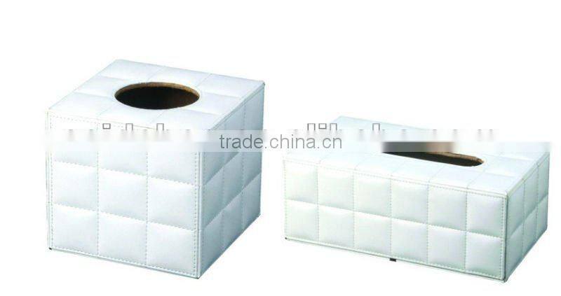 hot sale leather fancy tissue box PU cheap napkin box