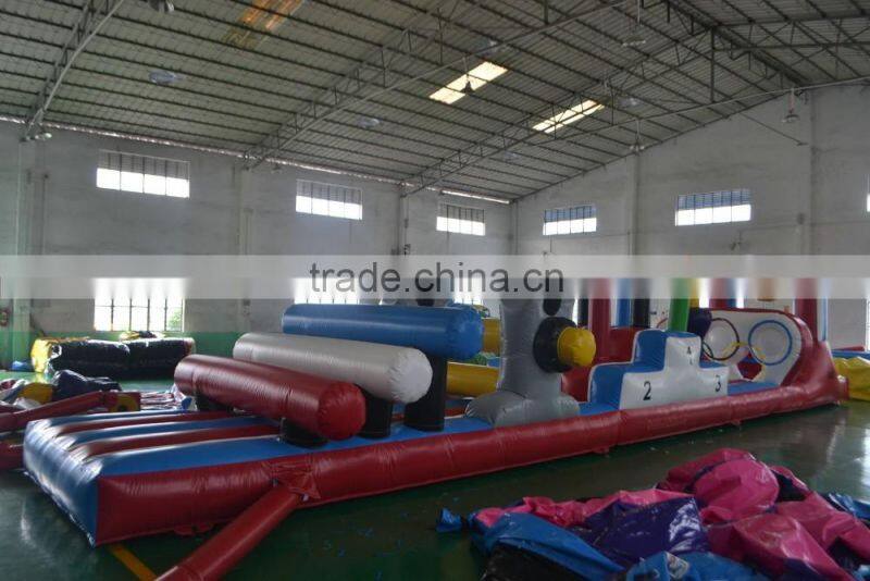 2016 Hot selling Olympics water obstacle inflatable obstacle course for adult and kids