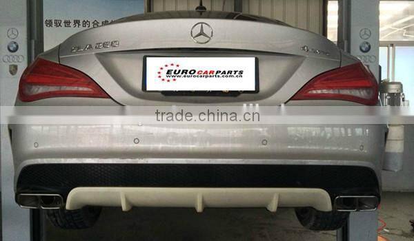 CLA diffuser with exhaust tips fit for MB CLA-CLASS W117 CLA260 chang into CLA45 style silver diffuser with tips