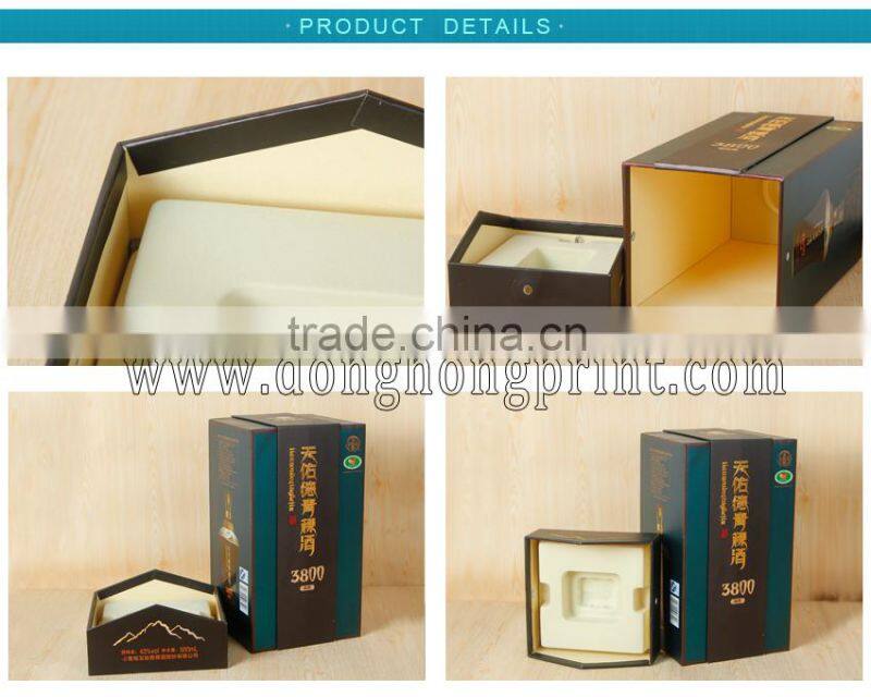 Super quality cardbaord paper white spirit packaging box