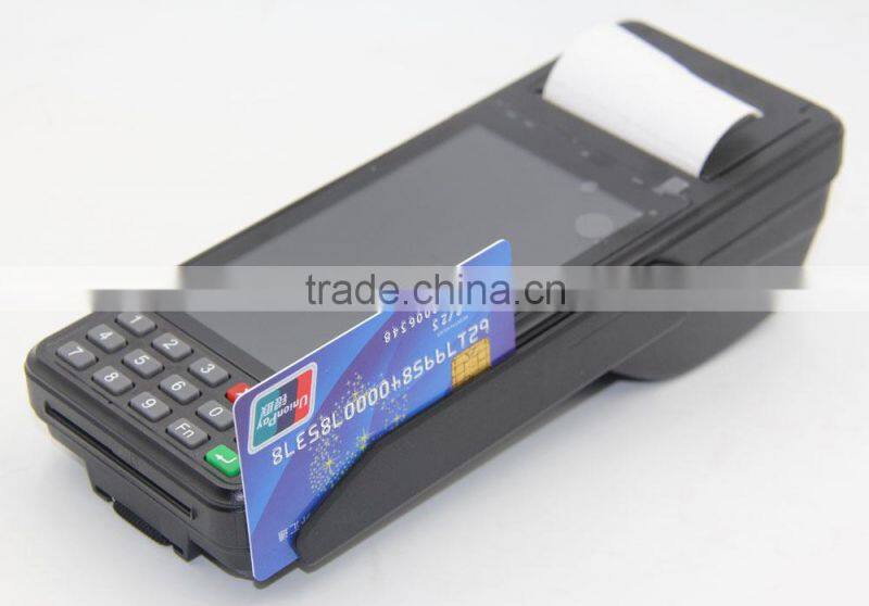Portable Android OS POS Terminal with WiFi,Bluetooth,IC Card Reader,RFID Reader,Fingerprint,Camera