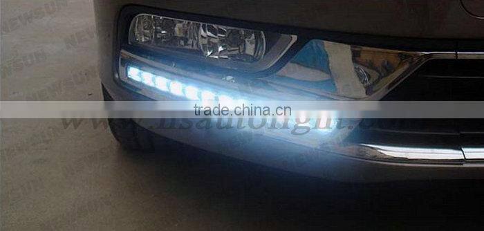 New 2014 Product Car Styling Accessory 1Pair DRL 12V LED Daytime Running Lights for Magotan (new) fog light xenon white