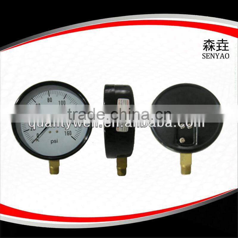 4 inch economic pressure gauge(black steel case)