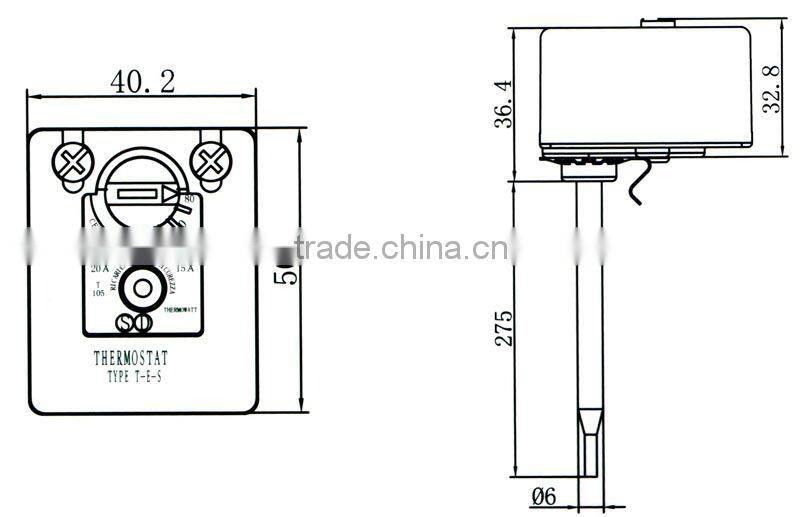 Electric water heater thermostat, Stem type thermostat