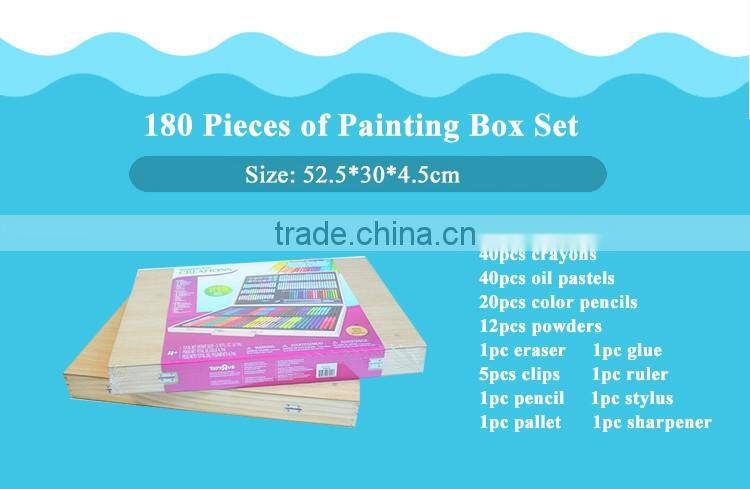 Portable Wood Box Art Sets for Kids