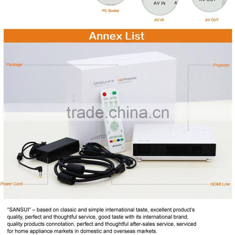 Sansui X5 power bank supply power 1080p led projector as good christmas gifts