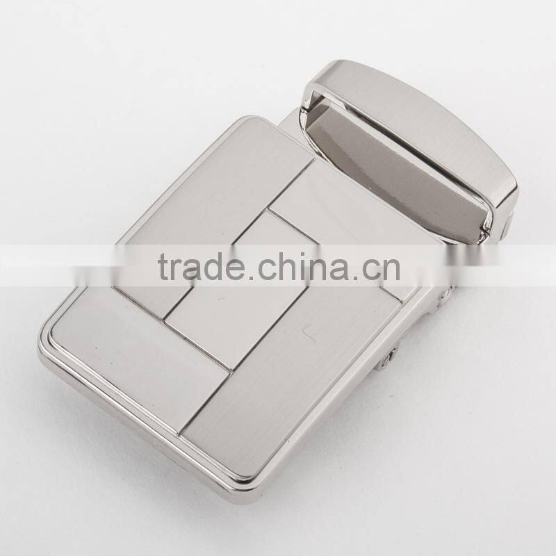 Company logo plain flat metal belt buckle backs easy release