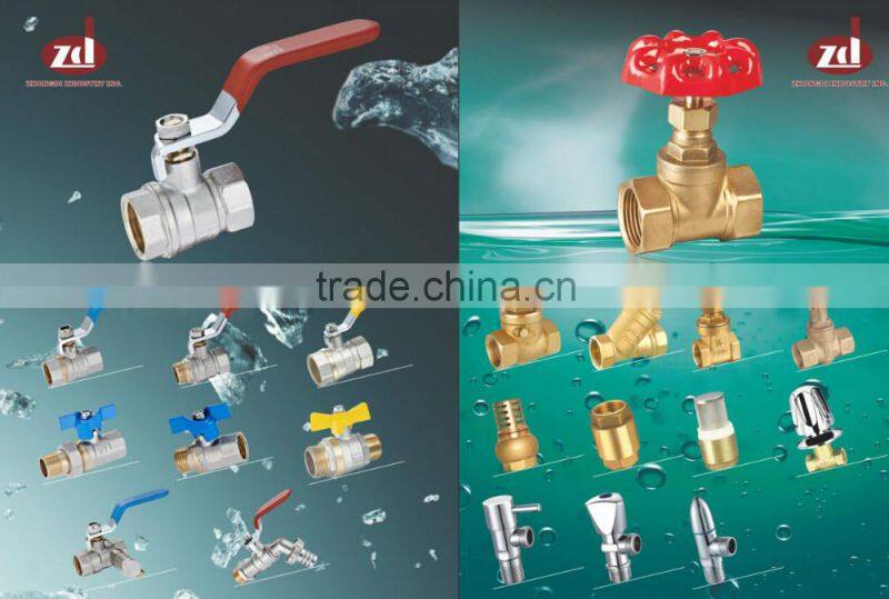 1/4"-4" High Quality female/female with flat steel handle brass ball valve