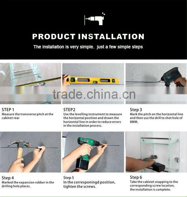 Bathroom rack Italy design glass tower shelf