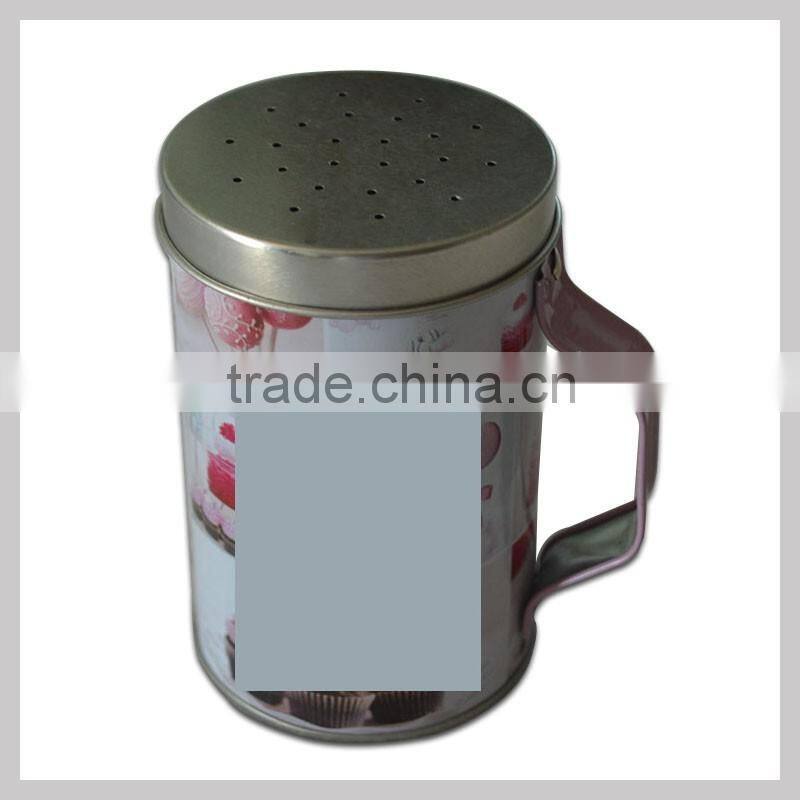 storage metal tin box with handle