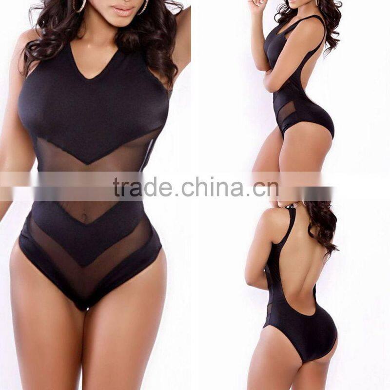 New Sexy Womens Mesh One-Piece Bikini Set Monokini Swimwear Swimsuit Beachwear