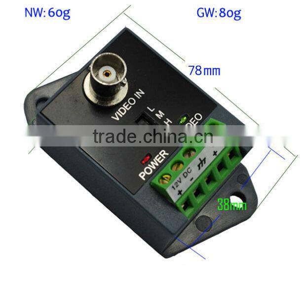 Twlsted pair video balun tansceiver for cctv