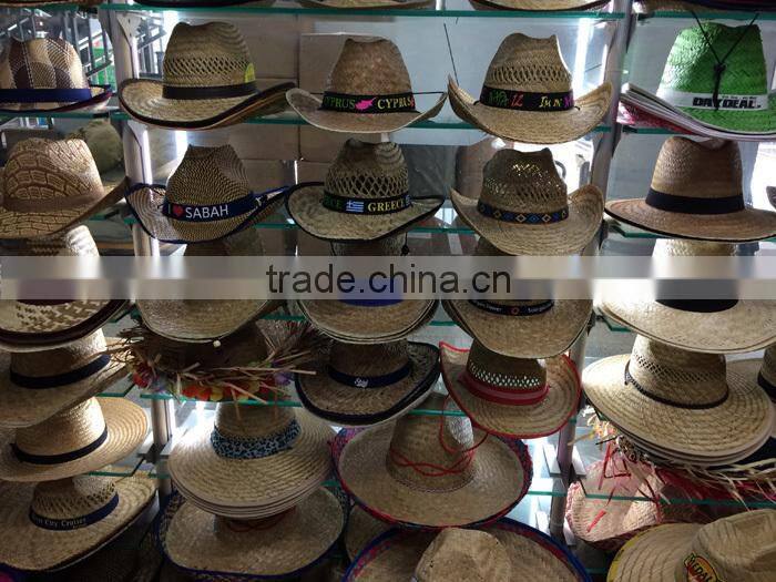 Promotion ladies floppy straw beach hats,custom ladies hats, ladies printed logo on brim beach hats (SU-SH3366)