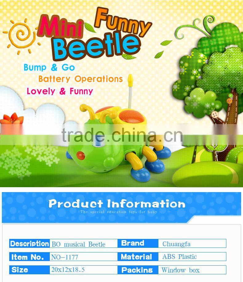 NO-1177 Kid toys-El escarabajo de juguetes Electric beetle plastic toys for sale