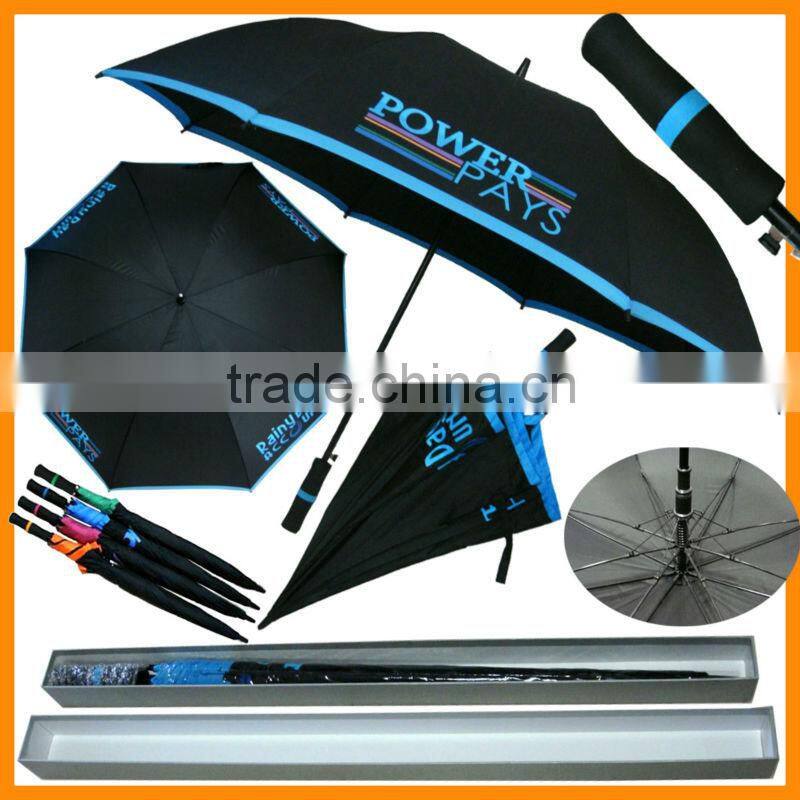 2014 Black Golf Umbrella High Quality Umbrella Strong Umbrella