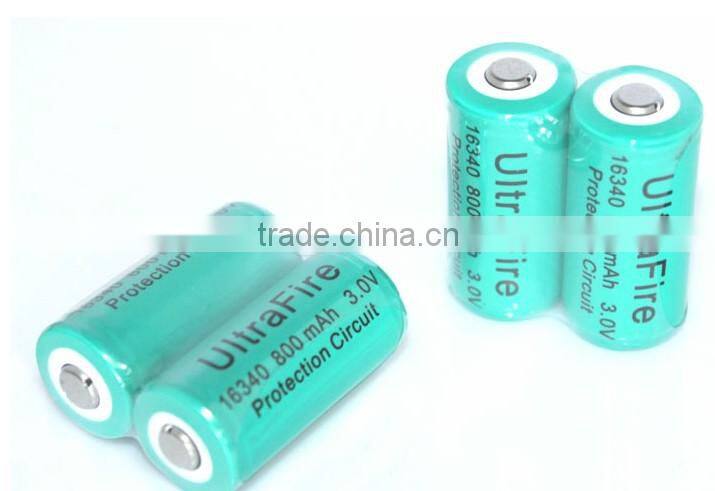 high power Ultrafire 16340 800mAh 3.0V Protection Circuit Battery