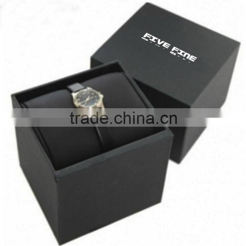Cube Shape Luxury Black Watch Boxes WIth Pillow Cushion Inside