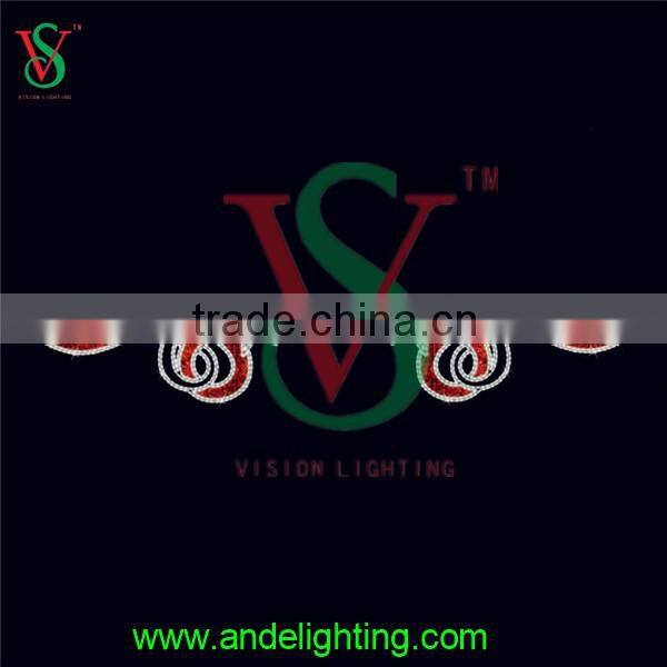 2016 new latest 2D motif cross street led light hanging star street light for outdoor street decoration