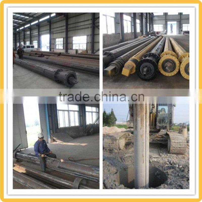 Driven pile construction hydraulic rotary borehole drilling rig friction kelly bar
