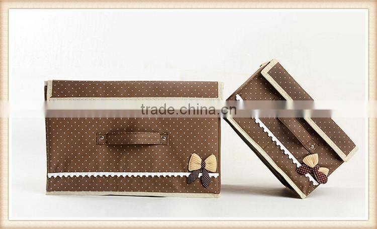 Sweet Bowknot non-woven collapsible storage box