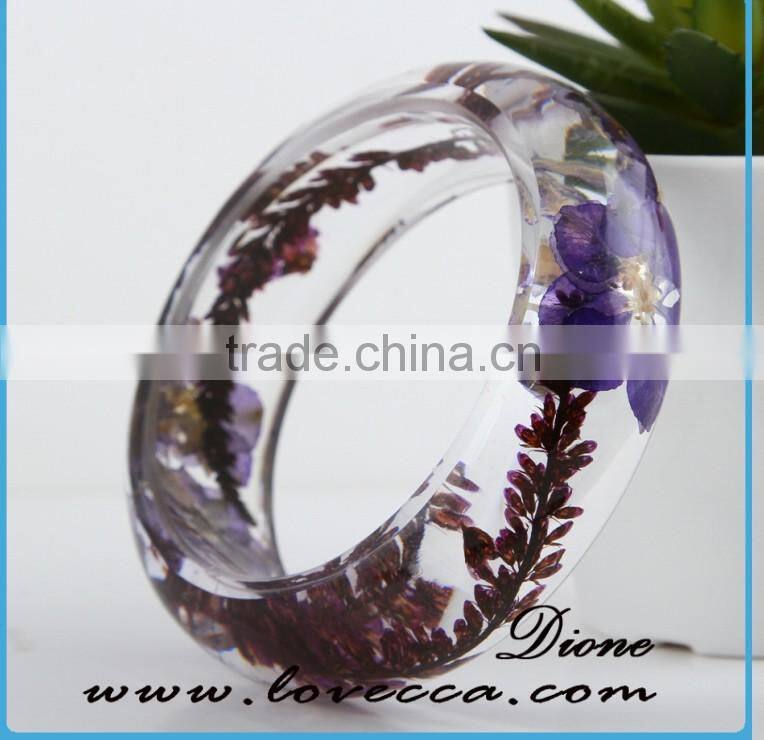 Europe style women simple bangles fashion dry real rose flower bangle