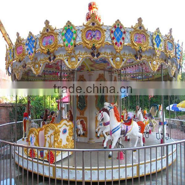 Children games! amusement park rides 24seats kids ride luxury carousel