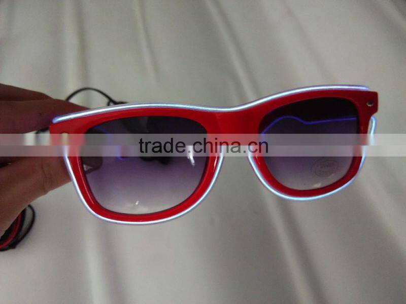 2016 high quality colorful lighting EL wire Shutter Shades glasses for party,concert