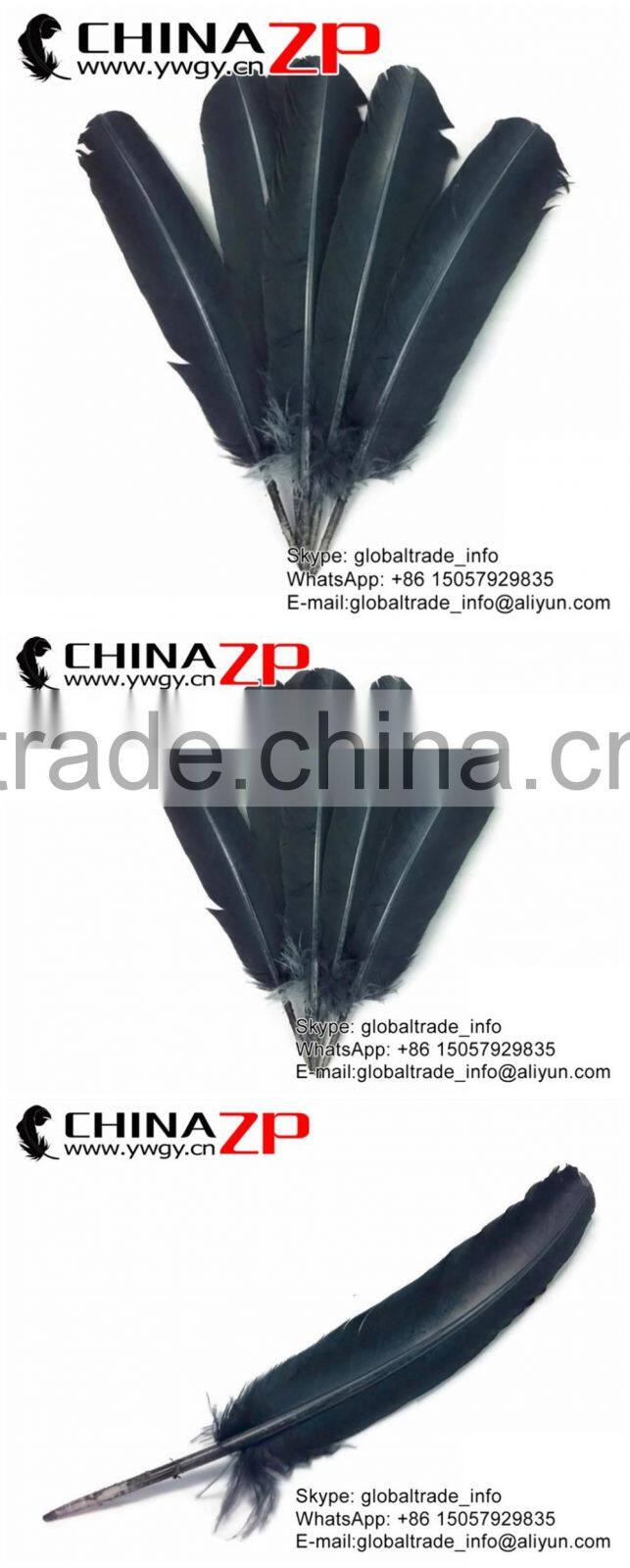 ZPDECOR High Quality Plume Beautiful Decorative Dyed Grey Solid Color Turkey Feathers for Sale