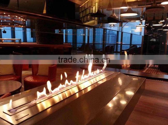 China Manufactured Stainless Steel Ethanol Fireplace with sheet metal fire box