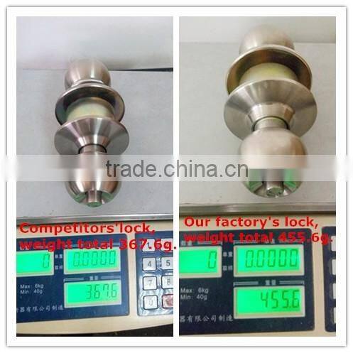 201 Stainless steel privacy/entry/keyed knobset