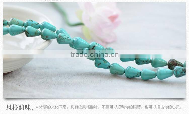 8*12mm beautiful spacer jewelry gemstone turquoise teardrop beads