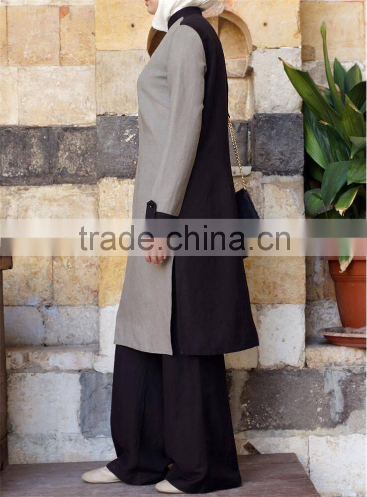 OEM service China factory custom made arabic basic indonesia muslim tunic