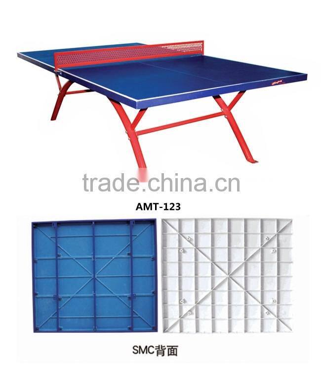 Blue color red frame table tennis table with Portable Post clip