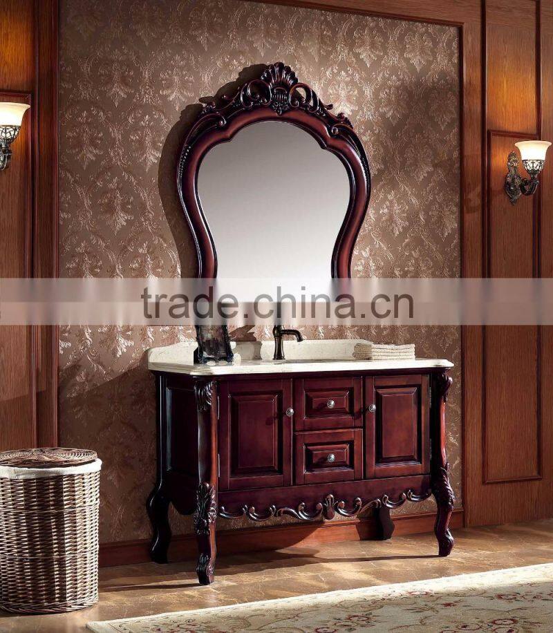 Hand painted rustic bathroom vanity cabinet with tops WTS1606