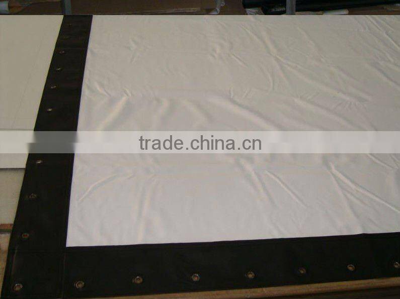 front screen fabric with black border & eyelet