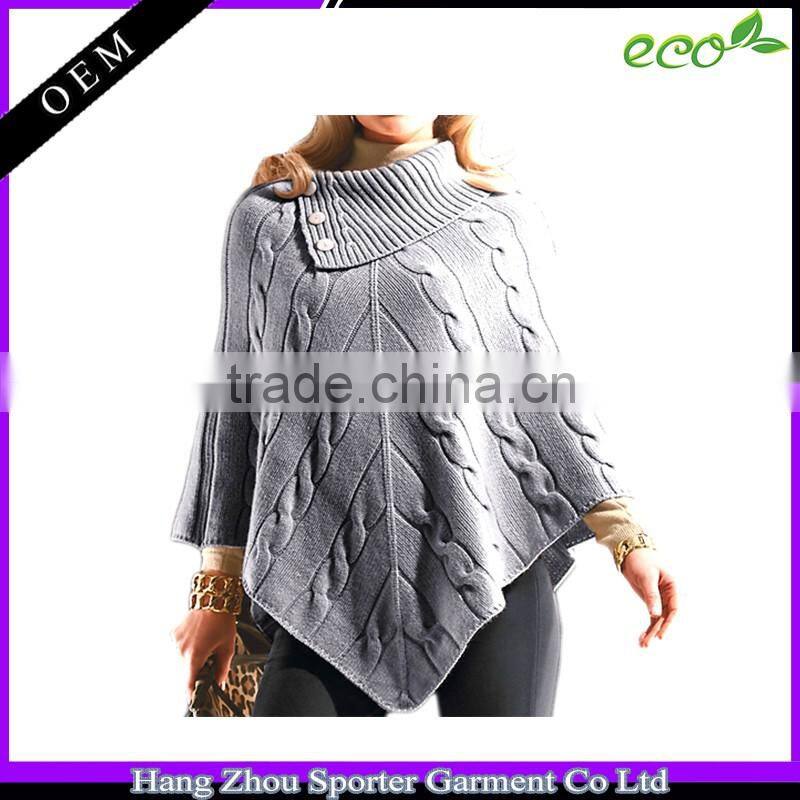 16FZCP06 women fashionable cashmere poncho 2016
