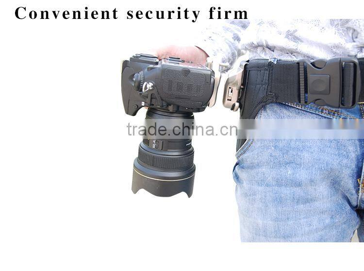 Camera belt holster waist double belt mount button buckle for DSLR camera