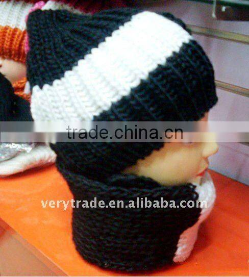 knitting hat and scarf set